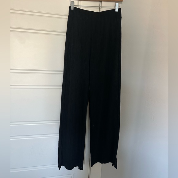 Black Pleated Rustic Evening Trouser - Picture 3 of 10